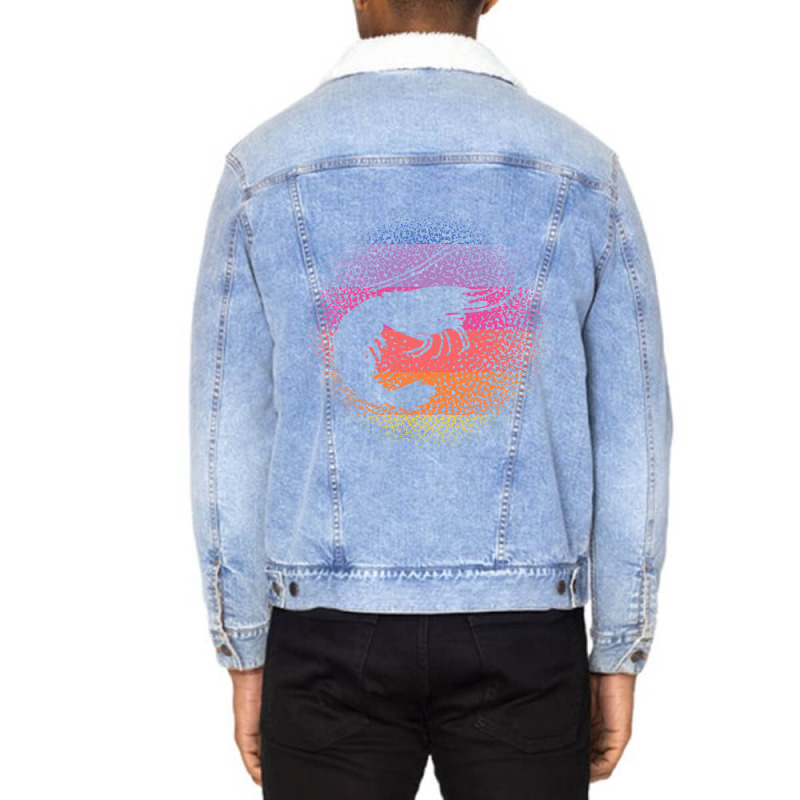 Shrimp Retro Vintage 60s 70s 80s Sea Animal Seafoo Unisex Sherpa-lined Denim Jacket | Artistshot