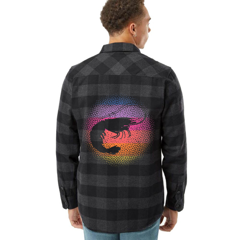 Shrimp Retro Vintage 60s 70s 80s Sea Animal Seafoo Flannel Shirt | Artistshot