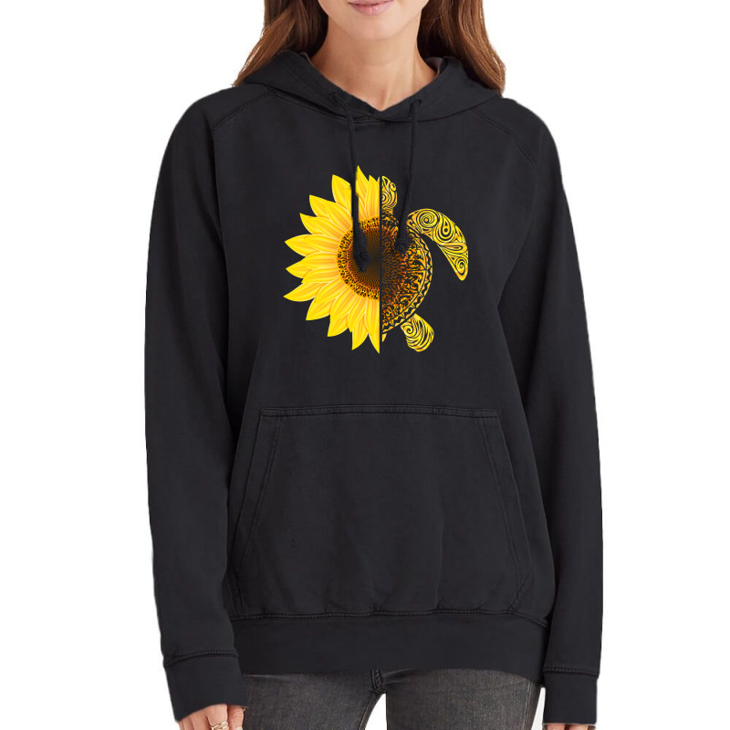 Sunflower Turtle Save Turtles Vintage Hoodie | Artistshot