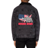 Rhino Rhinoceros Safari Zoo Wilderness Wildlife Unisex Sherpa-lined Denim Jacket | Artistshot