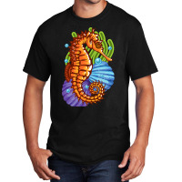 Seahorse Marine Ocean Wildlife Nature Animal Coral Basic T-shirt | Artistshot