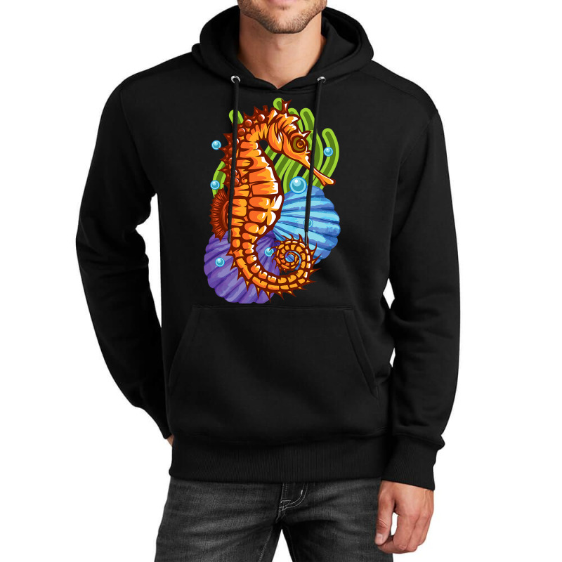 Seahorse Marine Ocean Wildlife Nature Animal Coral Unisex Hoodie | Artistshot