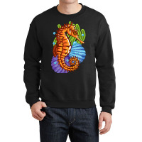 Seahorse Marine Ocean Wildlife Nature Animal Coral Crewneck Sweatshirt | Artistshot