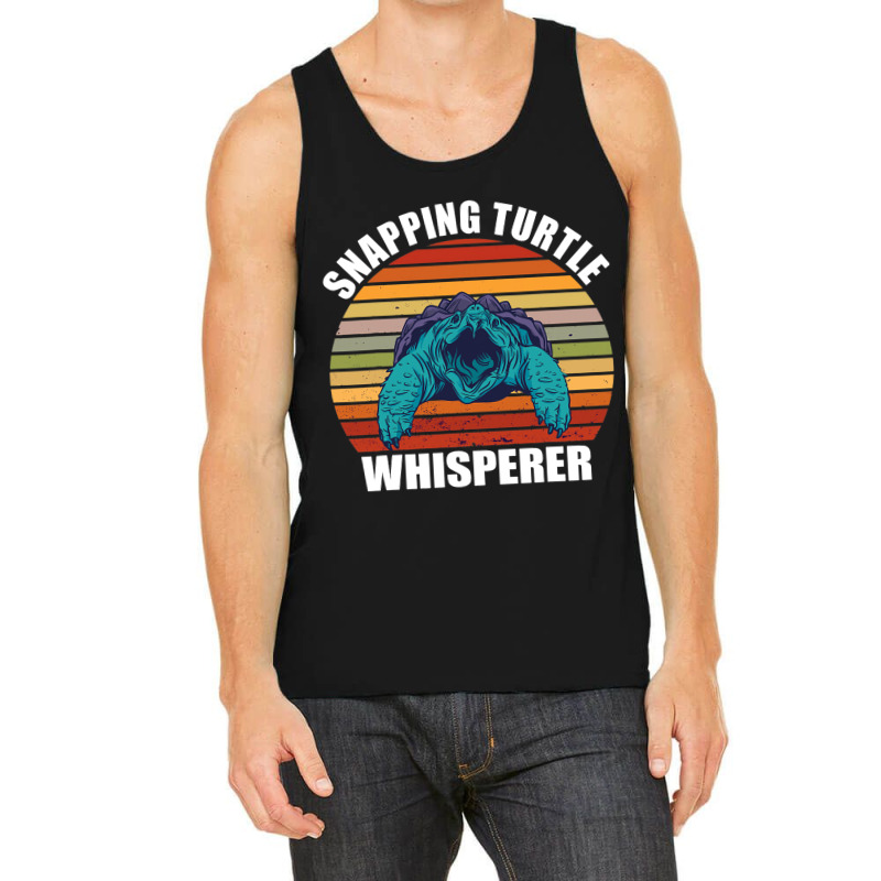 Snapping Turtle Whisperer Retro Sunset Vintage Sea Tank Top | Artistshot