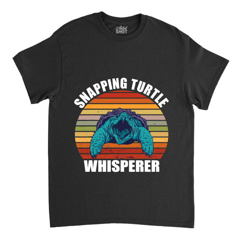 Snapping Turtle Whisperer Retro Sunset Vintage Sea Classic T-shirt | Artistshot