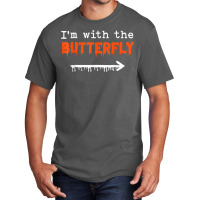 I'm With Butterfly Halloween Costume Party Matching Couples Basic T-shirt | Artistshot