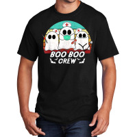 Boo Boo Crew Funny Nurse Halloween Ghost Costume Rn Vintage Basic T-shirt | Artistshot