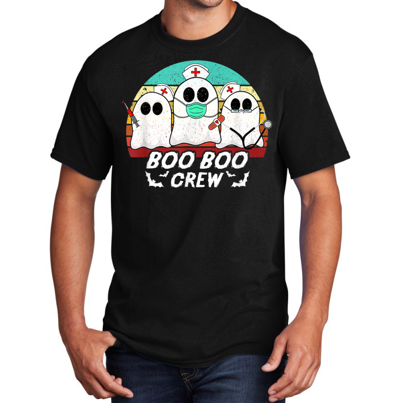 Boo Boo Crew Funny Nurse Halloween Ghost Costume Rn Vintage Basic T-shirt by Sapphire | Artistshot