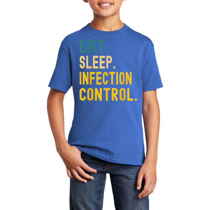 Vintage Retro Sunset Eat Sleep Infection Control T Shirt Basic Youth T-shirt | Artistshot