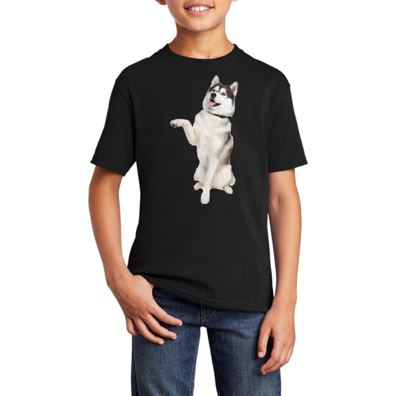 Siberian Husky T Shirt Basic Youth T-shirt by cm-arts | Artistshot