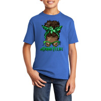 Afro Messy Bun Donate Life Basic Youth T-shirt | Artistshot