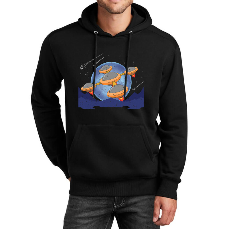 Sci Fi Unidentified Flying Object Ufo Outer Space  Unisex Hoodie | Artistshot