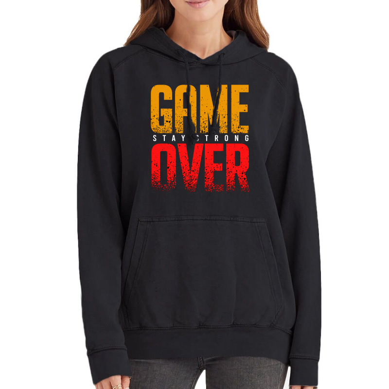 Game Over Vector T Shirt Design Vintage Hoodie by Kenneth Rorer | Artistshot