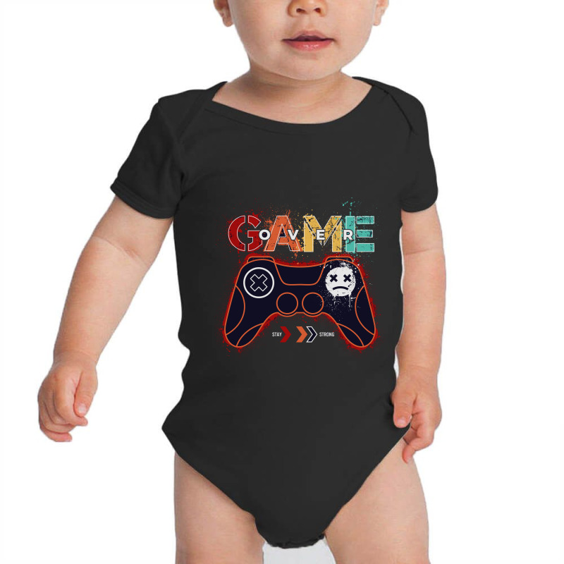 Vector Game Over Typography T Shirt Gamer Vector D Baby Bodysuit by Kenneth Rorer | Artistshot