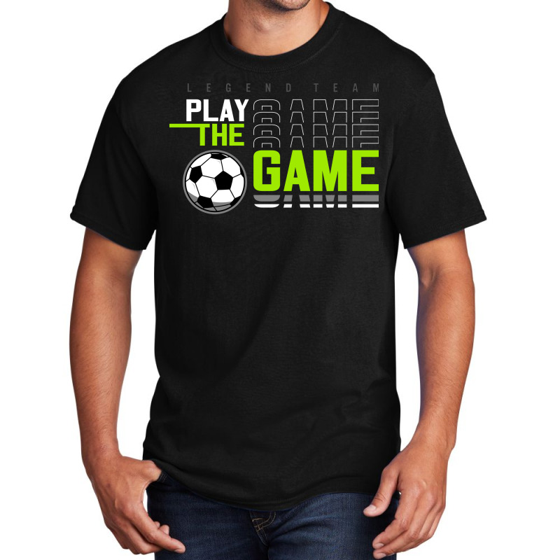 Vector Play The Game Football Sport, Typography Gr Basic T-shirt | Artistshot