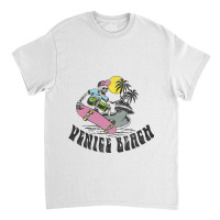 Retro Venice Beach Skateboarding Skeleton Classic T-shirt | Artistshot