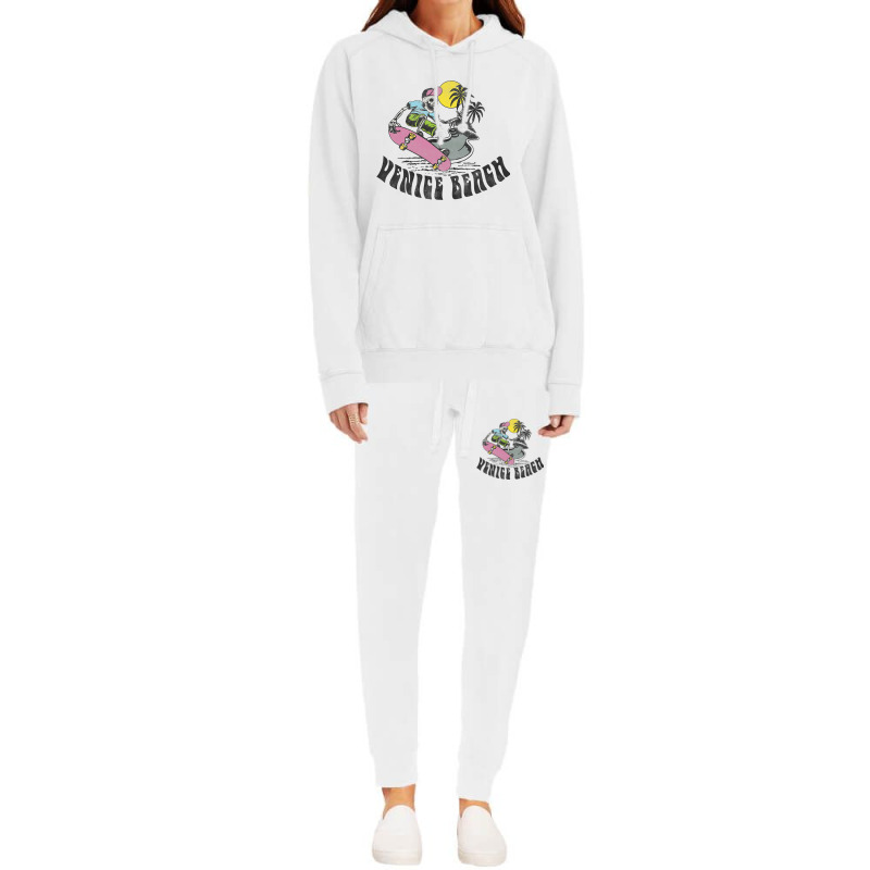 Retro Venice Beach Skateboarding Skeleton Hoodie & Jogger set by TamariGinter | Artistshot