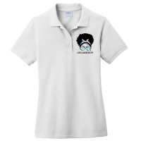 Social Worker Black Afro Messy Bun African America Ladies Polo Shirt | Artistshot