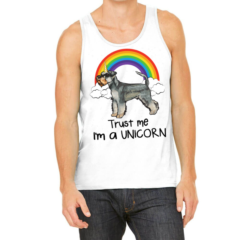 Rainbow Miniature Schnauzer Trust Me Im A Unicorn  Tank Top by AleaAlmondz | Artistshot