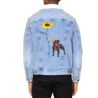 Staffordshire Bull Terrier My Friends My Sunshine Unisex Sherpa-lined Denim Jacket | Artistshot