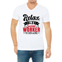 Social Worker Funny V-neck Tee | Artistshot