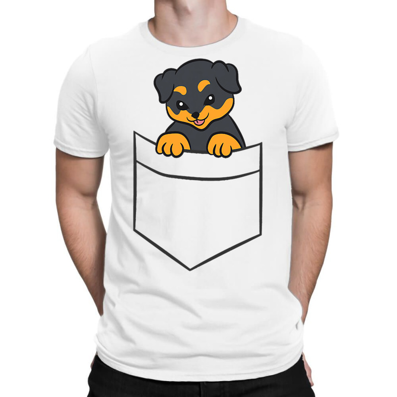 Rottweiler Dog In A Pocket Cute Pocket Rottweiler T-shirt | Artistshot