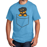 Rottweiler Dog In A Pocket Cute Pocket Rottweiler Basic T-shirt | Artistshot