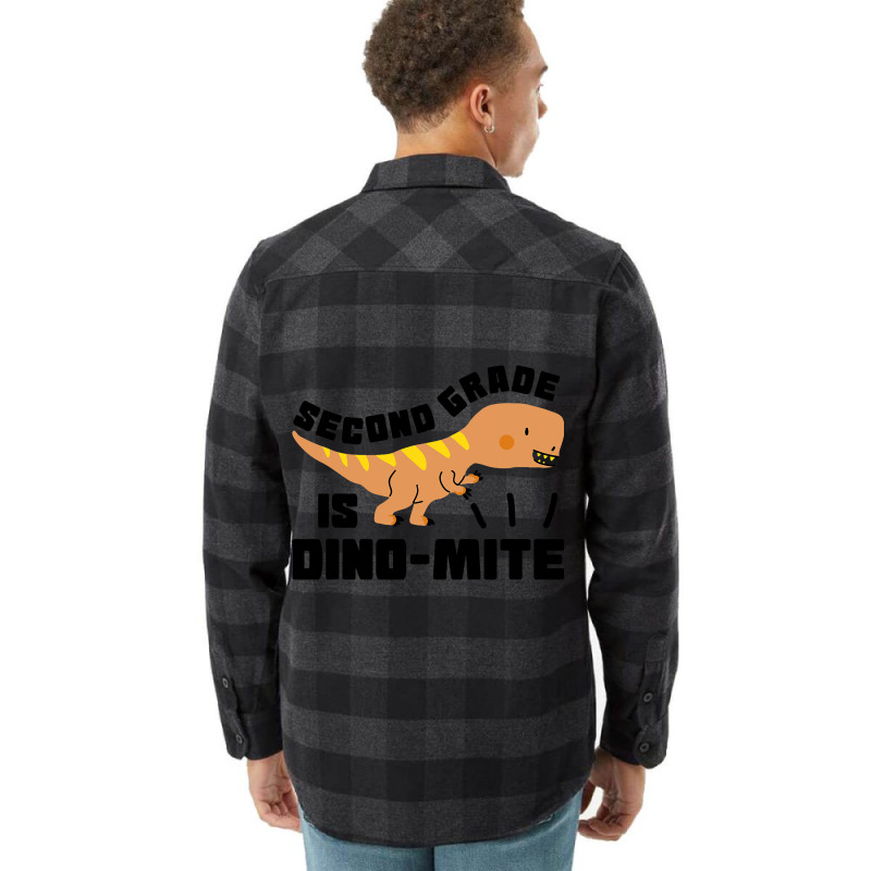 Second Grade Is Dinomite Dinosaur Teacher 1 Flannel Shirt | Artistshot