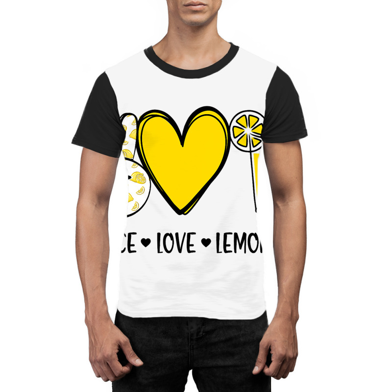 Peace Love Lemonade Funny Lemon Graphic T-shirt | Artistshot