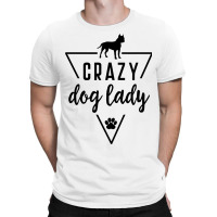 Staffordshire Crazy Dog Lady Mom Paw Print Puppy C T-shirt | Artistshot