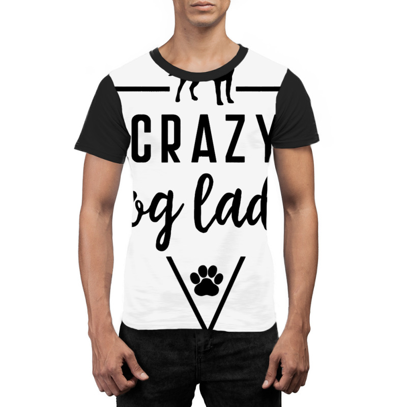 Staffordshire Crazy Dog Lady Mom Paw Print Puppy C Graphic T-shirt | Artistshot