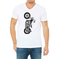 Retro Vintage Motorcyclist Shirt Motorcross Biker  V-neck Tee | Artistshot