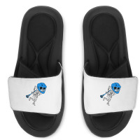 Skeleton Goalie Stick Halloween Funny Lacrosse Eas Slide Sandal | Artistshot