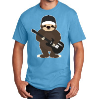 Sloth Guitar Band Member Animal Music Shirt Basic T-shirt | Artistshot