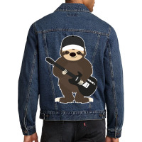 Sloth Guitar Band Member Animal Music Shirt Men Denim Jacket | Artistshot