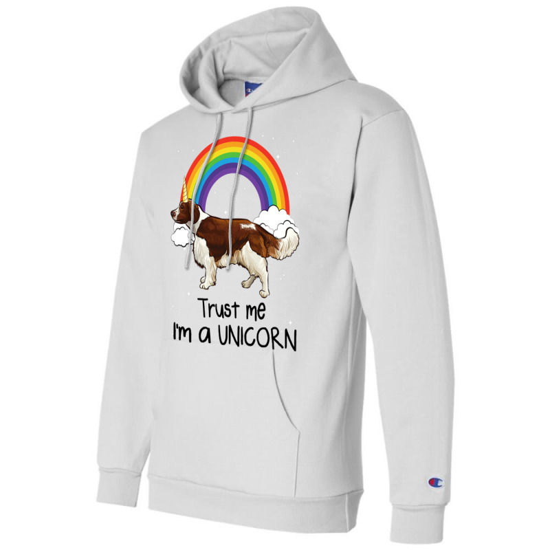 Rainbow Welsh Springer Spaniel Trust Me Im A Unico Champion Hoodie | Artistshot