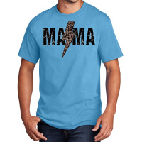 Mama Lightning Bolt Leopard Cheetah Print Mother's Day Basic T-shirt | Artistshot