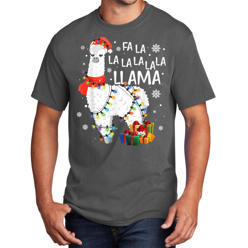 Fa La La Llama Funny Christmas Christmas Lllama Lover Basic T-shirt | Artistshot