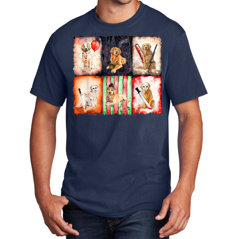 Ads Golden Retriever Horror Halloween Horror Movie Character Basic T-shirt | Artistshot