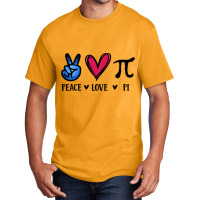 Peace Love Pi Math Love Pi Day Mathematics Math Te Basic T-shirt | Artistshot