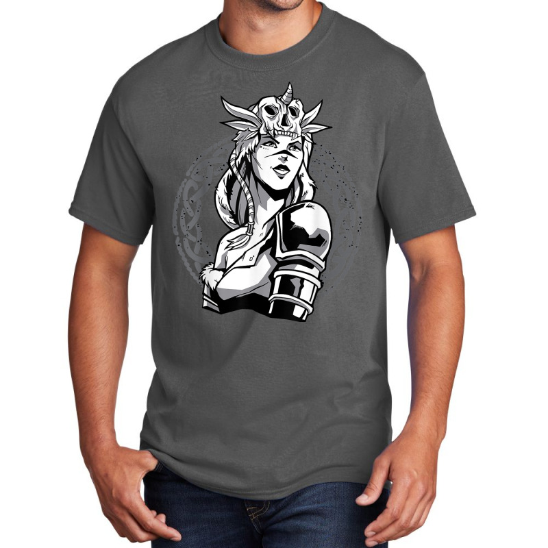 Viking Scandinavia Fighter Ornament Woman Warrior Basic T-shirt | Artistshot