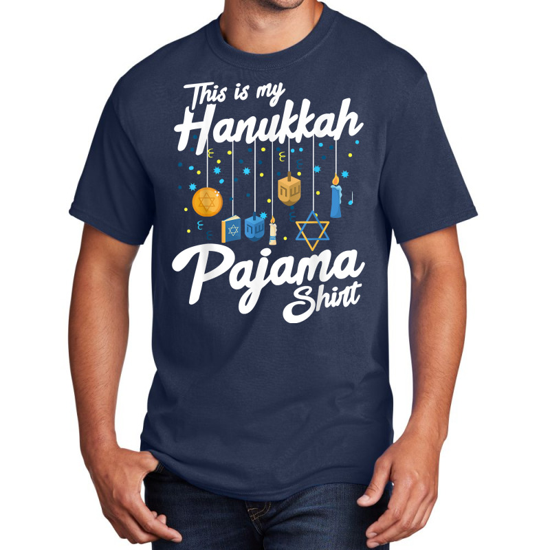 Hanukkah Pajama Dreidel Toy Boys Girls Jewish Christmas Basic T-shirt | Artistshot