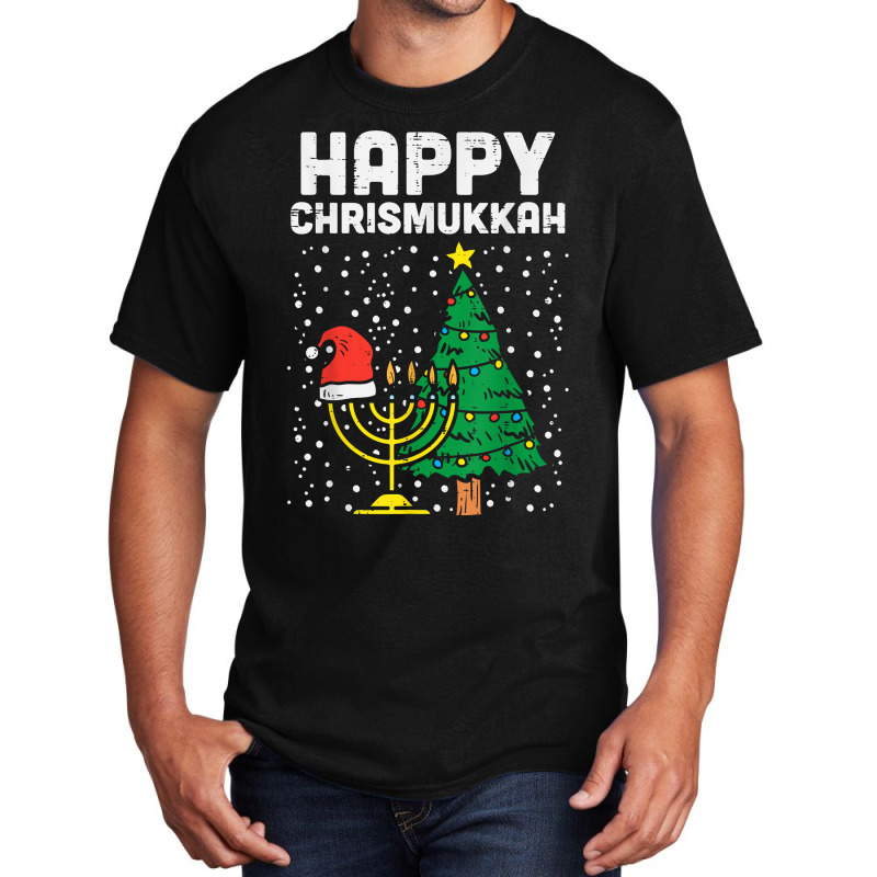 Happy Christmukkah Jewish Christmas Hanukkah Chanukah Gift Basic T-shirt | Artistshot