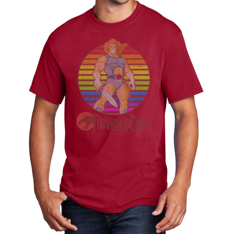 Thundercats Lion-o Rainbow Sunset Poster Basic T-shirt by Gibbons Washburn | Artistshot