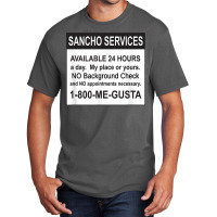 Mens Funny Sancho Services News Ad Mexican Humor For Sanchos T Shirt Basic T-shirt | Artistshot