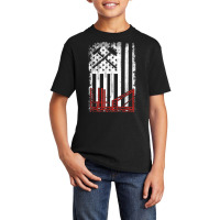 Vintage Usa Ironworker American Flag Iron Worker Patriotic T Shirt Basic Youth T-shirt | Artistshot