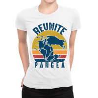 Retro Vintage Reunite Pangea Funny Geologist Geolo Ladies Fitted T-shirt | Artistshot