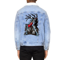 Skeleton Playing Guitar Electric Acoustic Hallowee Unisex Sherpa-lined Denim Jacket | Artistshot