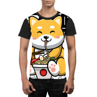 Ramen Dog Kawaii Harajuku Cute Shiba Ramen Noodles Graphic T-shirt | Artistshot