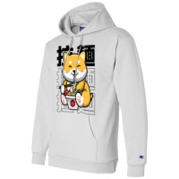 Ramen Dog Kawaii Harajuku Cute Shiba Ramen Noodles Champion Hoodie | Artistshot